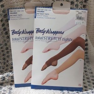 Body Wrappers Children Full Foot Knit Waist Tights ▪︎SET OF TWO▪︎